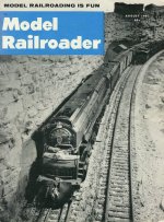 Model Railroader aug 1961: John Armstrong o-anlegg på forsiden, med strømskinne.
