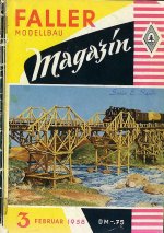 Faller Magazin nr.3, feb 1958. Kwai-broen var Faller-modell på den tiden.